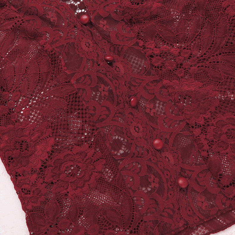 Sexy Lace Splicing V Neck Top Women's Micro-Flared Slim Long-Sleeved Bottoming Shirt - Bellaward Fashions