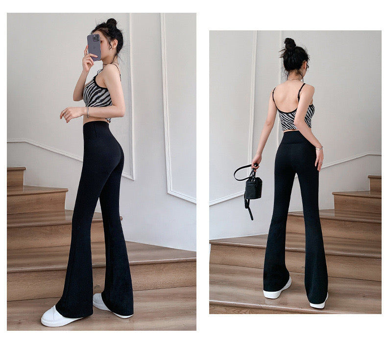 High Waisted slimming bell-bottom pants - Bellaward Fashions
