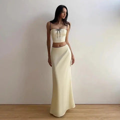 Off-Shoulder, High Waisted Skirt sets Bellaward