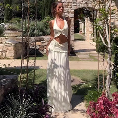 French Suspender Skirt Suit For Lazy Summer Vacation Bellaward