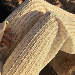 Knitted Wide-Leg Pants, Loose, Casual Style Bellaward