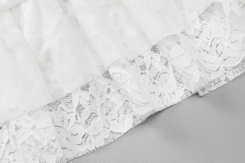French Top Lace Cut Out Sweet Girl Suit - Bellaward Fashions