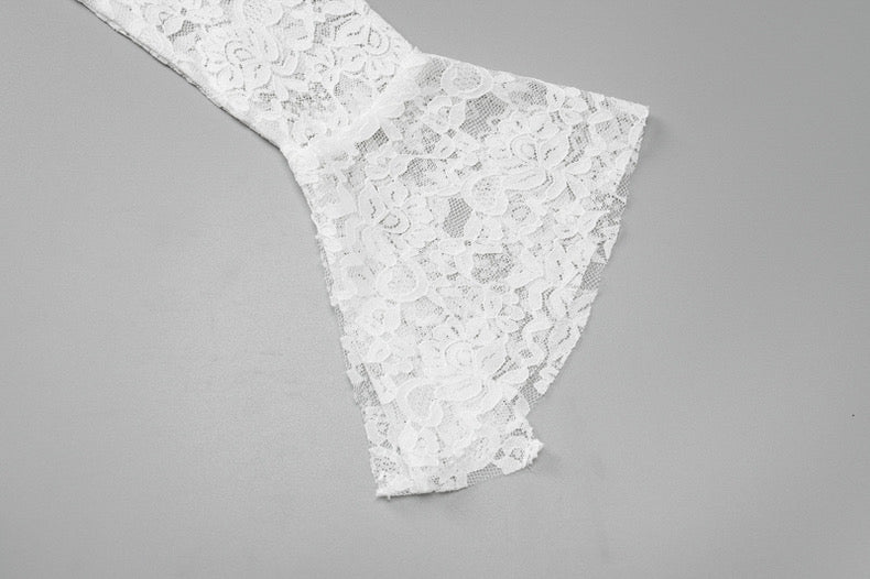 French Top Lace Cut Out Sweet Girl Suit - Bellaward Fashions