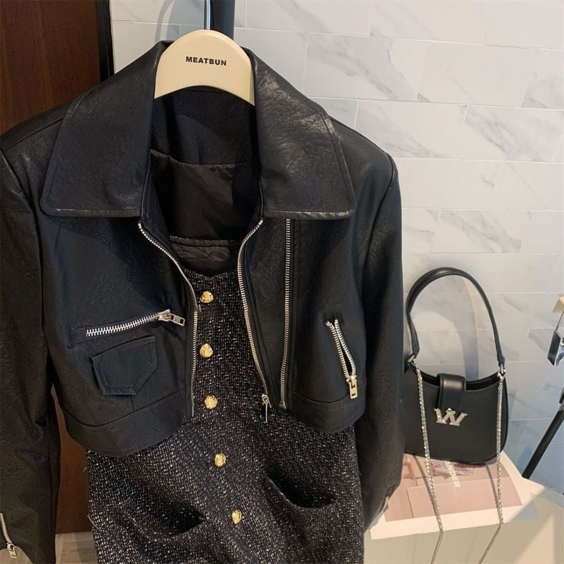 Designed Black Retro Leather Jacket - Bellaward Fashions