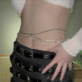 Rhinestone Metal Waist Chain - Bellaward Fashions