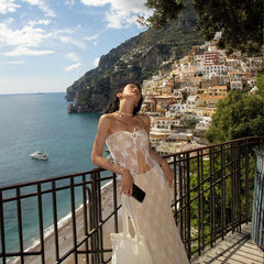 Lace Suit, Fashionable Hollow Tube Top, Women's Seaside Vacation Skirt, High-End Two-Piece Set - Bellaward Fashions