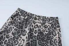 Leopard Print Wide-Leg Pants for Women Bellaward