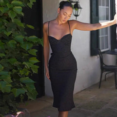 Embellished Bodycon Midi Dress Bellaward