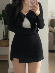 New Pear-Shaped Figure Large Size Flesh-Covering A-Line Hip-Covering Short Skirt - Bellaward Fashions