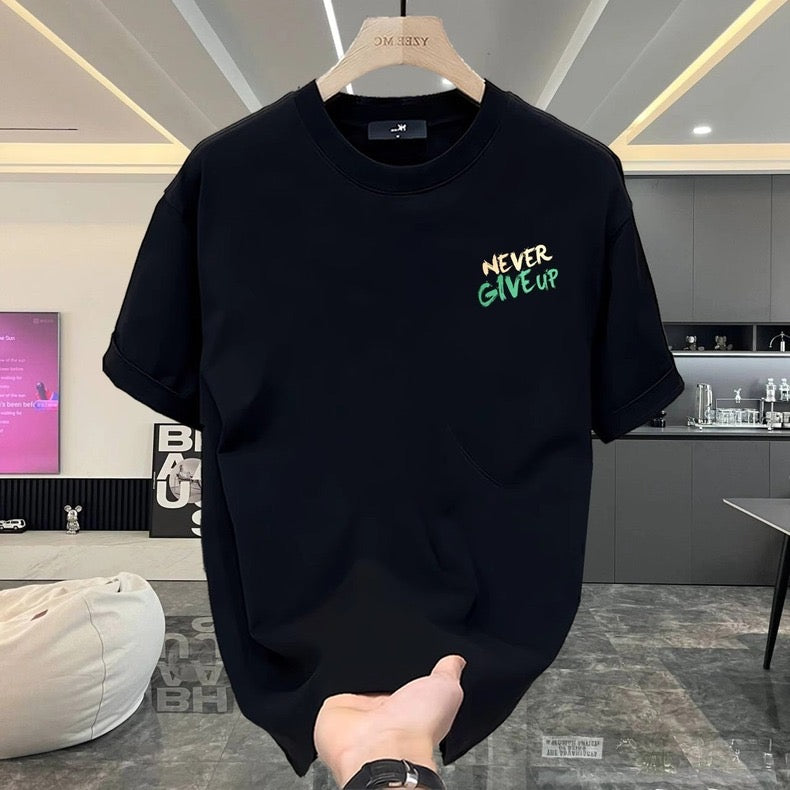 Never Give Up Versatile Printed T-shirts - Bellaward Fashions