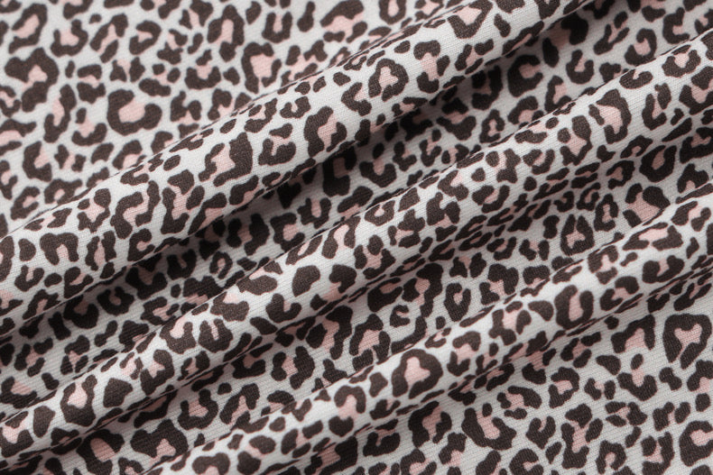 Contrasting Leopard Printed Camisole Lace Splicing V Neck Short Top - Bellaward Fashions