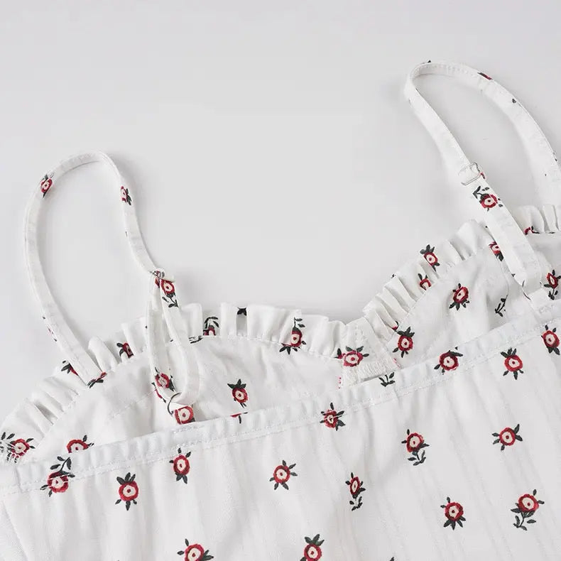 Pure Desire Floral Knit Dress Set for Women with Backless Tie-Up Bustier + Bodycon Mini Skirt Bellaward Fashions