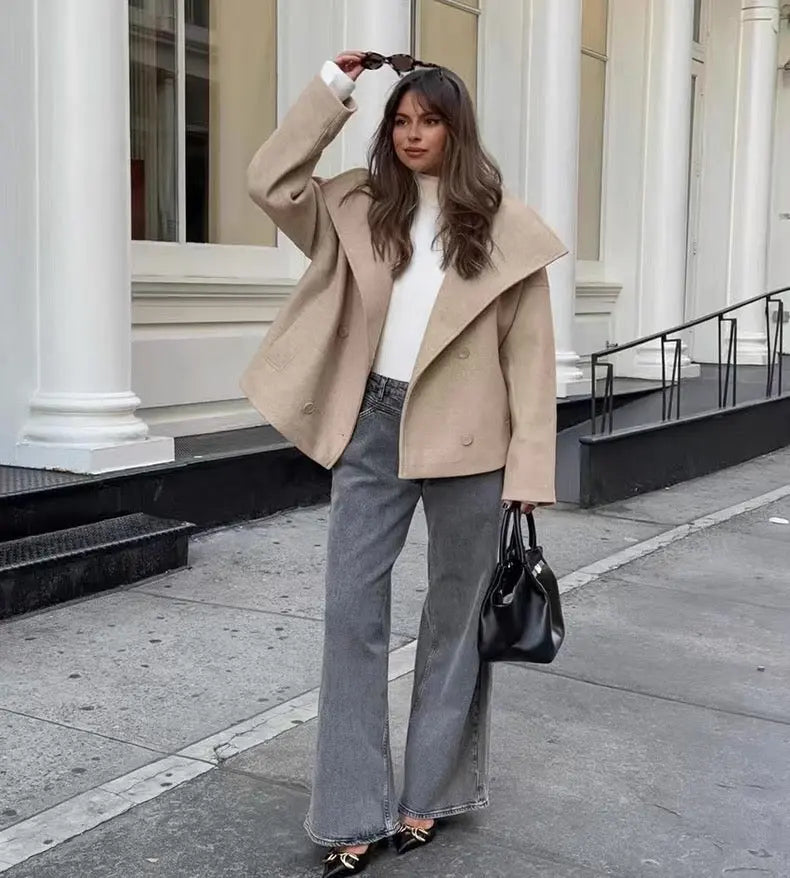 Loose & Fashionable Winter Woolen Casual Jacket Bellaward