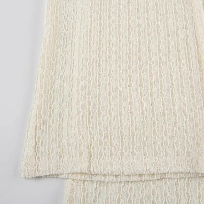 Knitted Wide-Leg Pants, Loose, Casual Style Bellaward