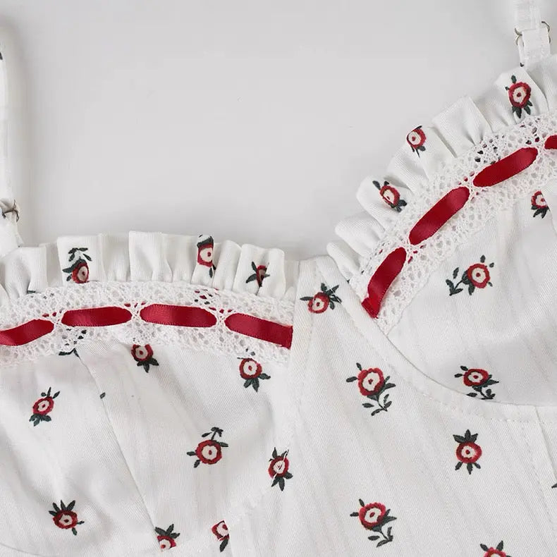 Pure Desire Floral Knit Dress Set for Women with Backless Tie-Up Bustier + Bodycon Mini Skirt Bellaward Fashions