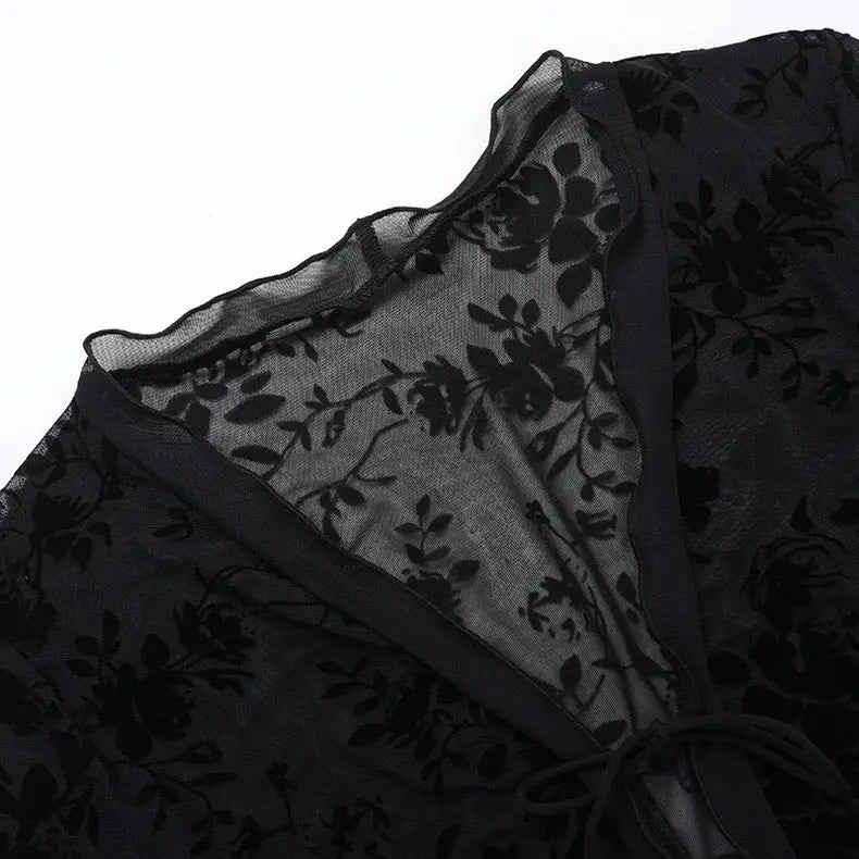 Wind Ruffled Trumpet Sleeve Cardigan Top - Bellaward Fashions