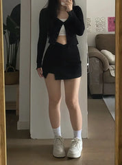 New Pear-Shaped Figure Large Size Flesh-Covering A-Line Hip-Covering Short Skirt - Bellaward Fashions