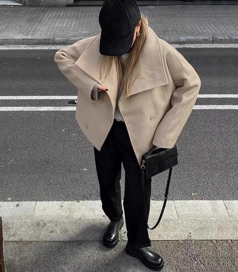 Loose & Fashionable Winter Woolen Casual Jacket Bellaward