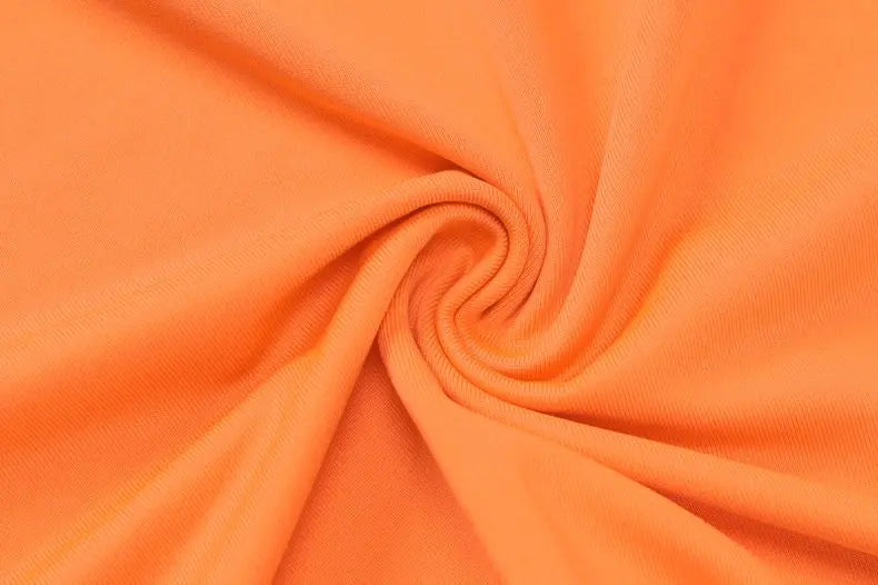 Orange Square Neck Bodycon Mini Dress Bellaward Fashions