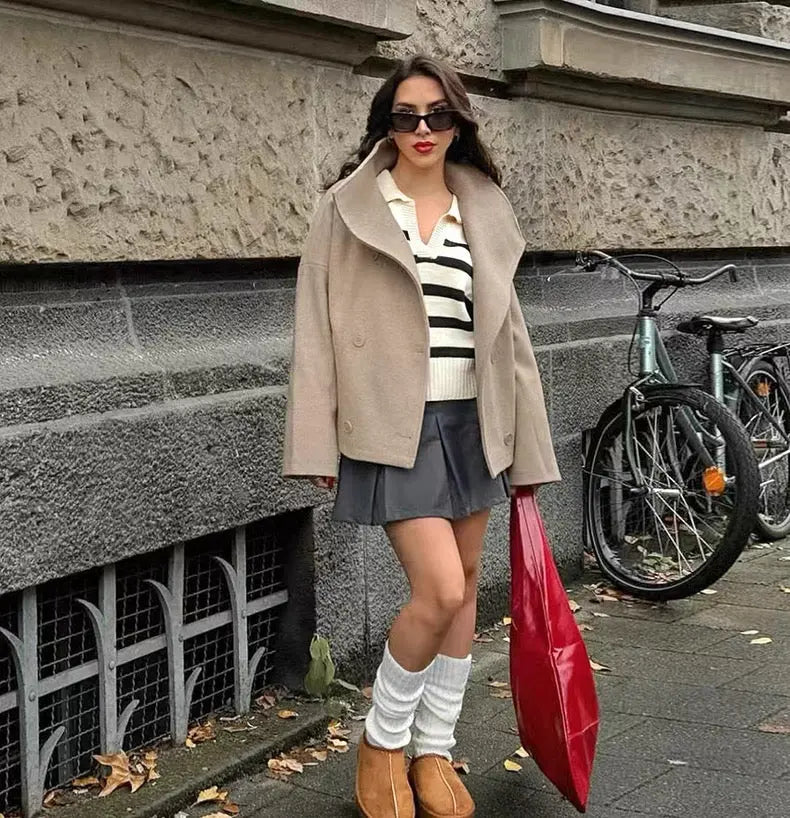 Loose & Fashionable Winter Woolen Casual Jacket Bellaward