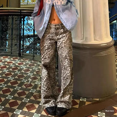 Leopard Print Wide-Leg Pants for Women Bellaward